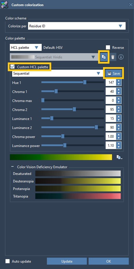 Creating a color palette