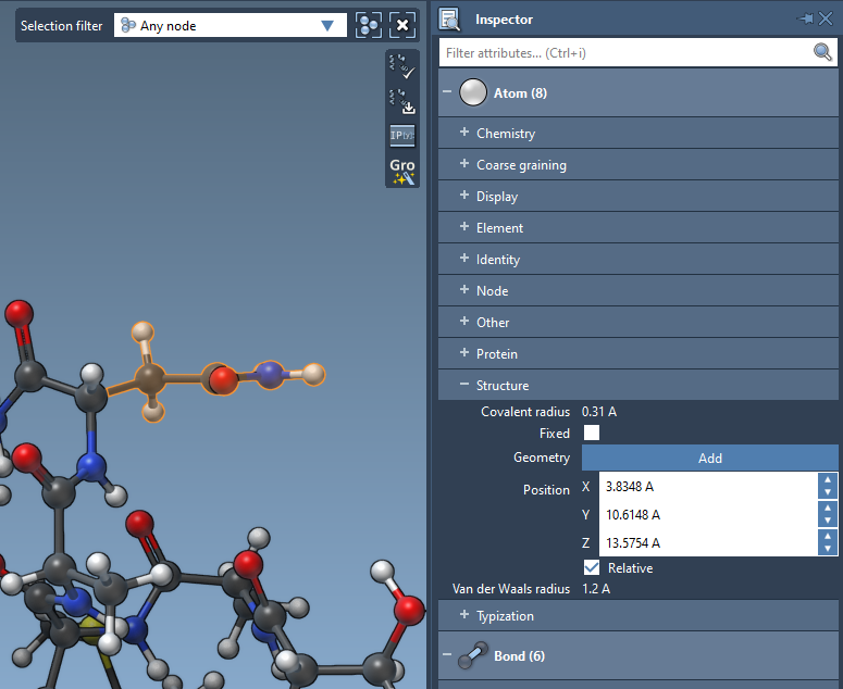 Inspecting multiple atoms