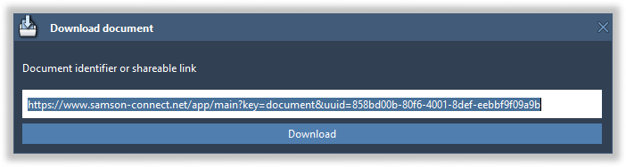 Download Document Dialog