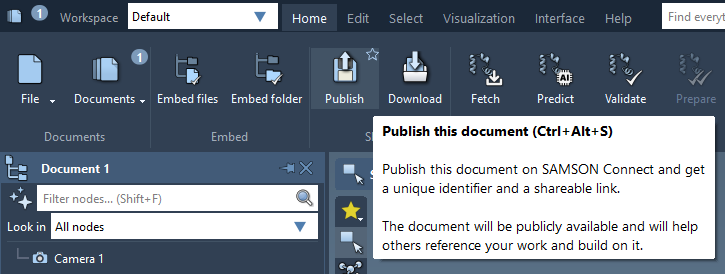 Publish a document at SAMSON Connect