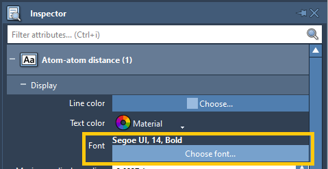 Set label font in Inspector