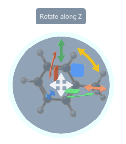 The rotation widget (highlighted in yellow) of the global move editor