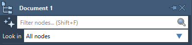 Filtering nodes in the Document View