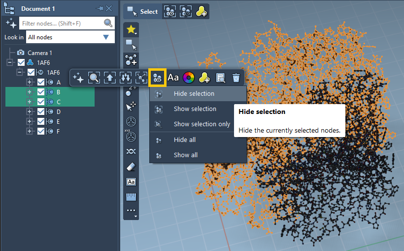 Hiding the selection