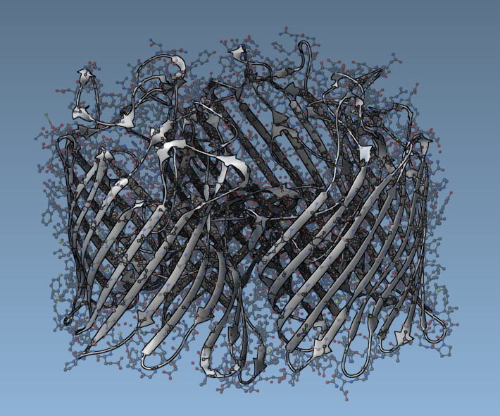 A semi-transparent structural model