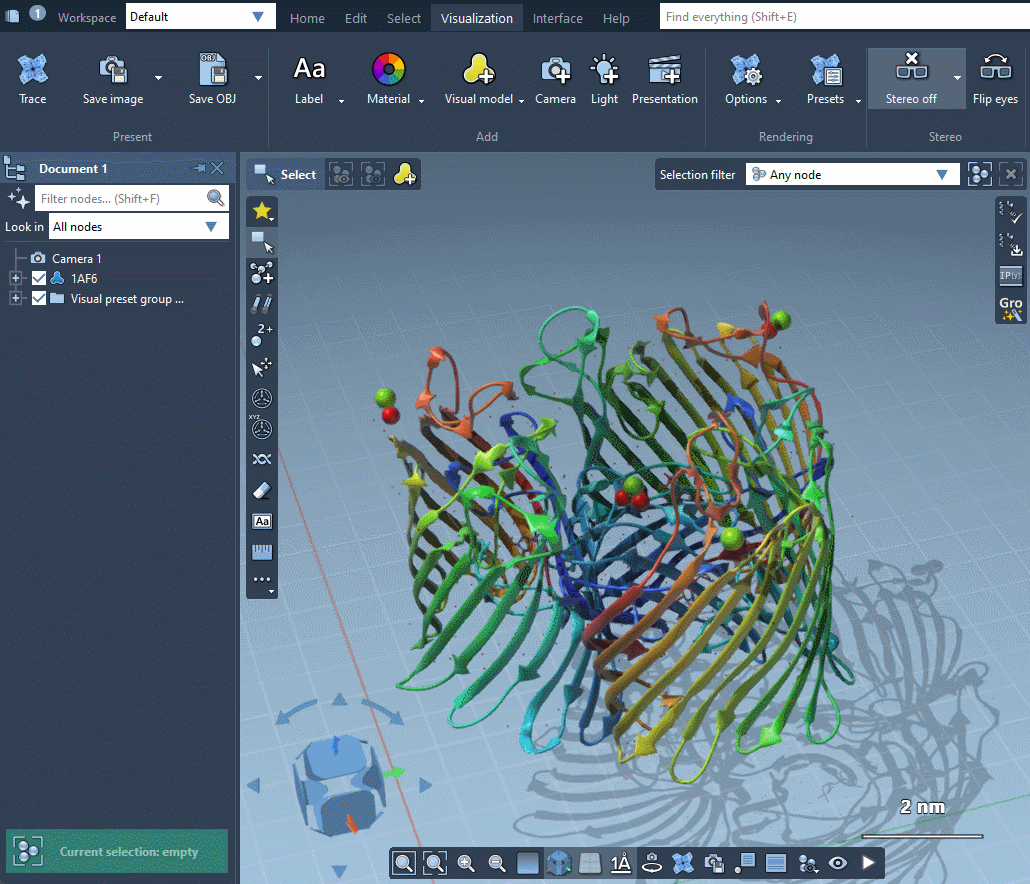 Switching between rendering presets
