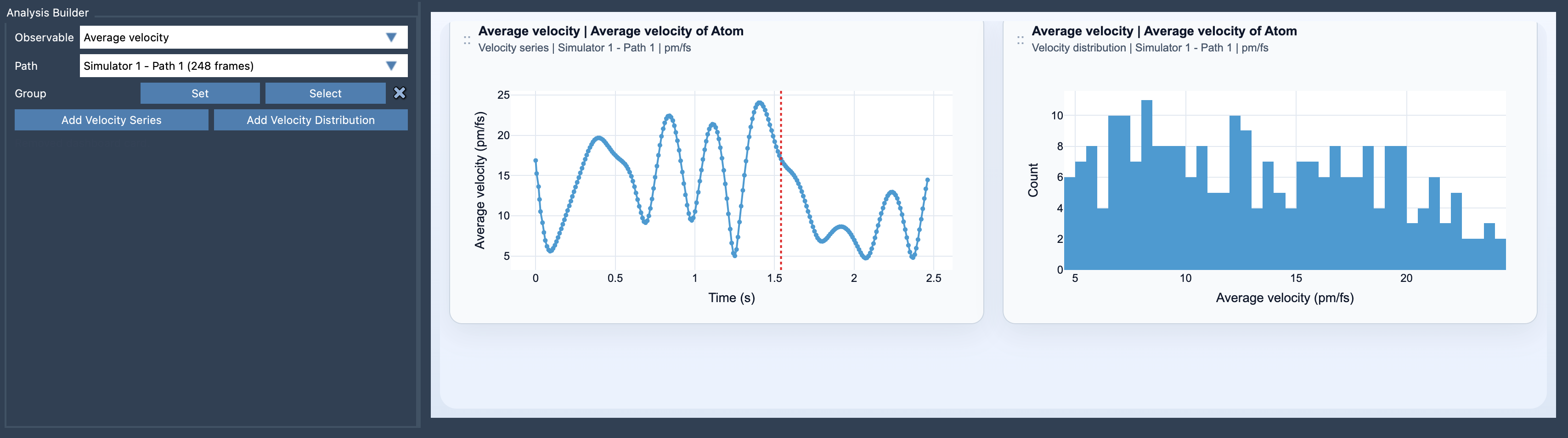 Path Analyzer - Average velocity